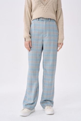 Spodnie Damskie Alaska BS Krata Błękit