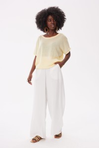 Spodnie Damskie Queen BS Ecru
