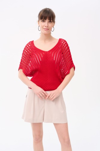 Sweter Damski Lanna BS Czerwony