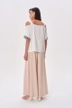 Spodnie cygaro świetlisty beż i bluzka MIRAYA BS ekri (1).jpg