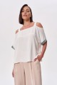 Spodnie cygaro świetlisty beż i bluzka MIRAYA BS ekri (6).jpg