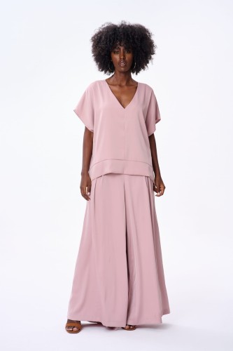 Spodnie Damskie Cygaro BS Antyczny Róż