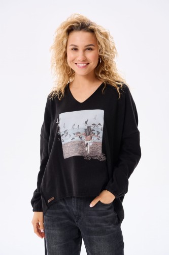 Sweter Damski Calma BS Czarny