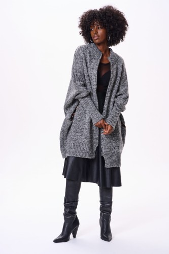 Kardigan Damski Panga 2 BS Czarny Melange