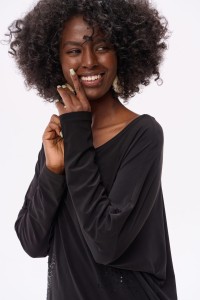 Bluzka Damska Xilix Długi Rękaw Czarny