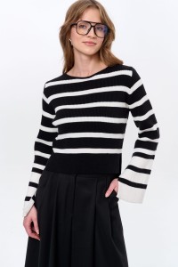 Sweter Damski Taya Black / Ecru