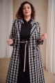 Płaszcz Damski Amber 2 BS Krata Czarny  Biały (6).jpg