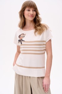 Bluzka Damska Shyly Ecru / Warm Beige