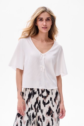 Bluzka Damska Riki Ecru