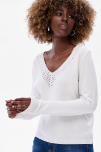 Sweter Damski Qwin Ecru