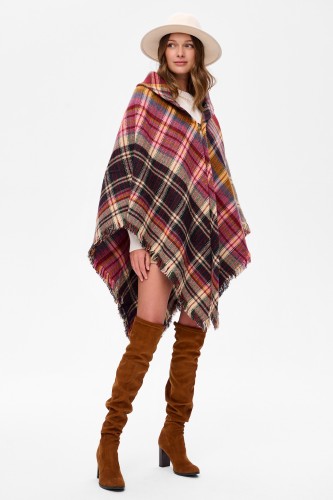 Ponczo Damskie AW24 #9 BS Krata