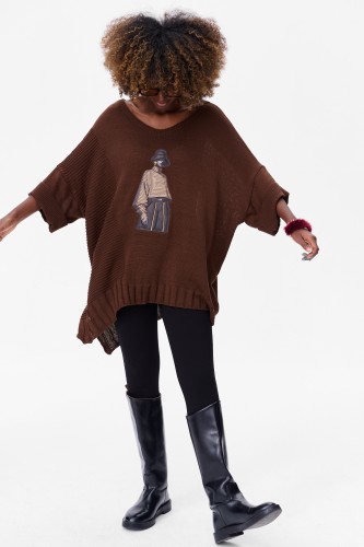 Sweter Damski Likola Chocolate