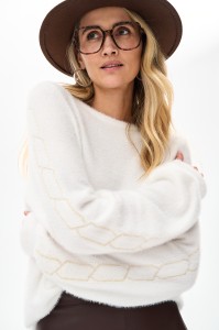 Sweter Damski Gakumi Ecru