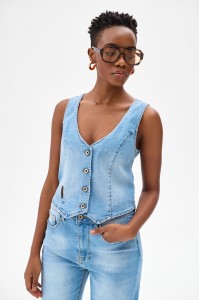 Kamizelka Damska 3D 1730 Light Jeans