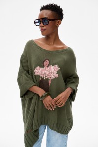 Sweter Damski Blooming Khaki