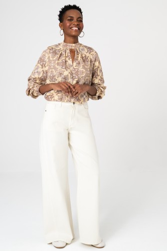 Jeansy Damskie 3D 9240 / 91 Ecru