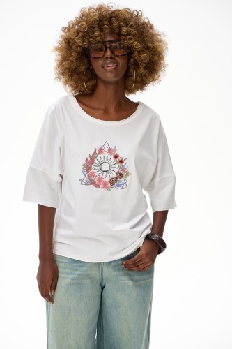 Bluzka Damska Baxi Ecru