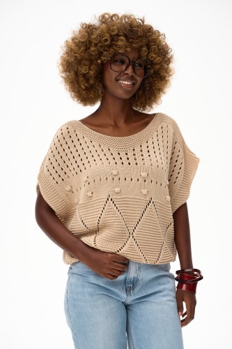 Bluzka Damska Haks Light Beige