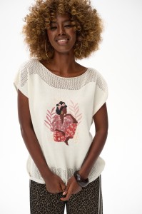 Bluzka Damska Kozi Ecru