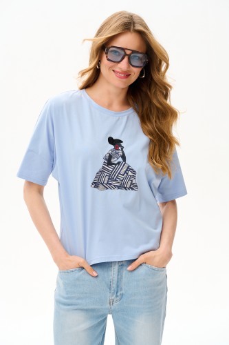 Bluzka Damska Czarli Light Blue