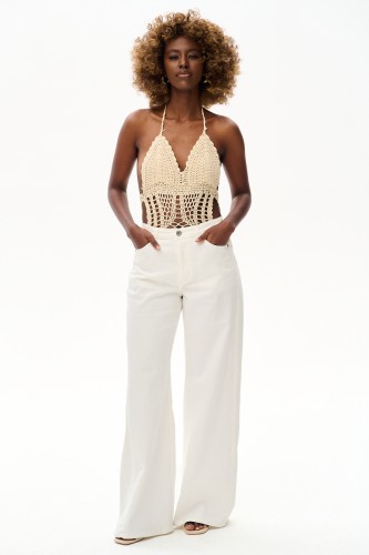 Jeansy Damskie 3D 9240 / 1 Ecru