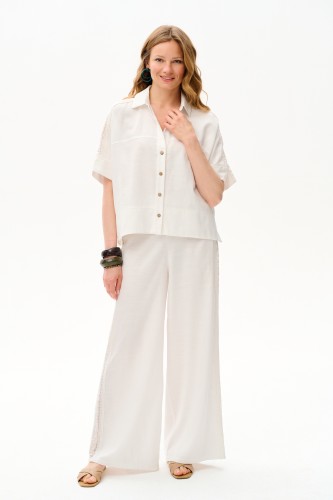 Spodnie Damskie Lumina Off White