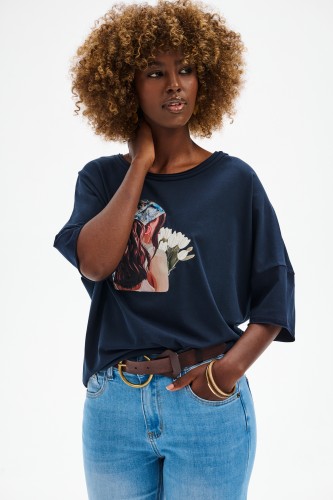Bluzka Damska Yara Dark Navy