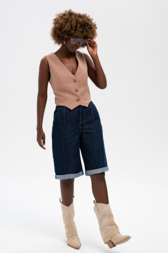 Szorty Damskie 3D 9351S Denim