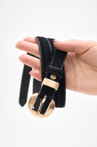 Pasek Damski LD2060 Skóra Nat. Black