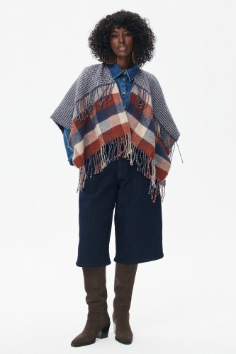 Ponczo Damskie AW24 #11 BS Krata Pepitka