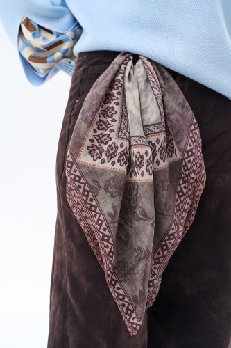Apaszka Damska Jedwab Design 1 Brown