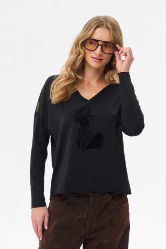 Bluzka Damska Kuri Black