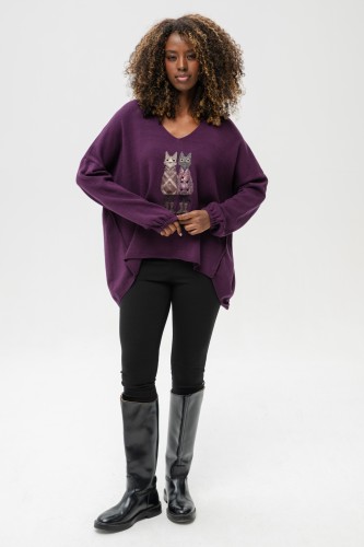 Sweter Damski Kety Aubergine