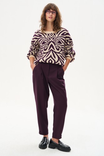 Spodnie Damskie Dina Aubergine