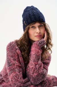 Czapka Damska Boucle Dark Navy