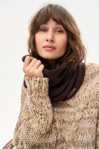 Komin Damski Amara Dark Brown