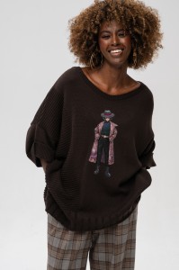 Sweter Damski Nell Dark Brown