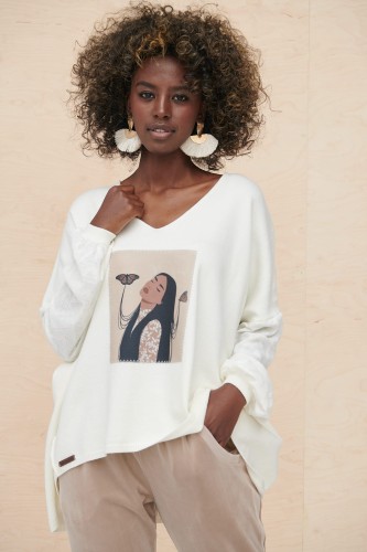 Sweter Damski Balance BS Ecru