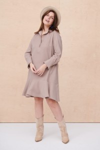 Sukienka Miggon Plus Size Cappucino