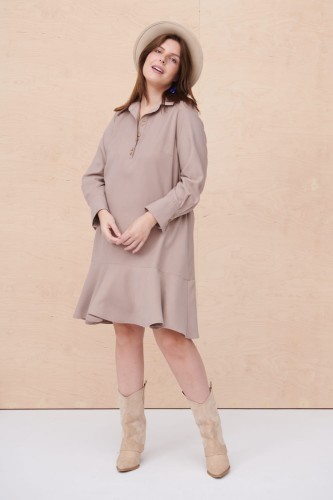 Sukienka Miggon Plus Size Cappucino