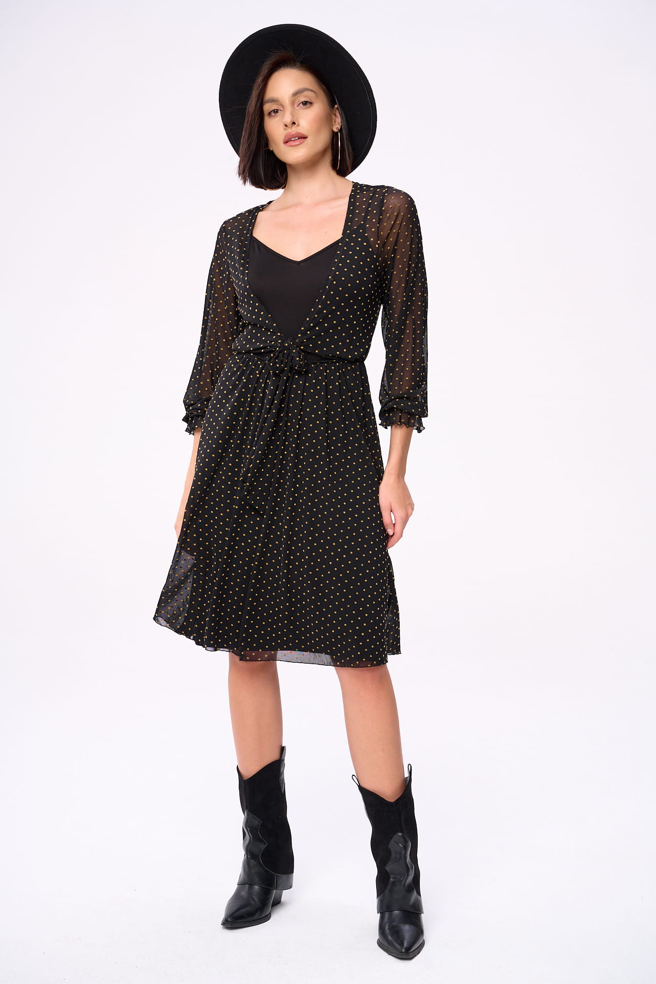 Sukienka Sindy Groszki ciepły beż  (4).jpg