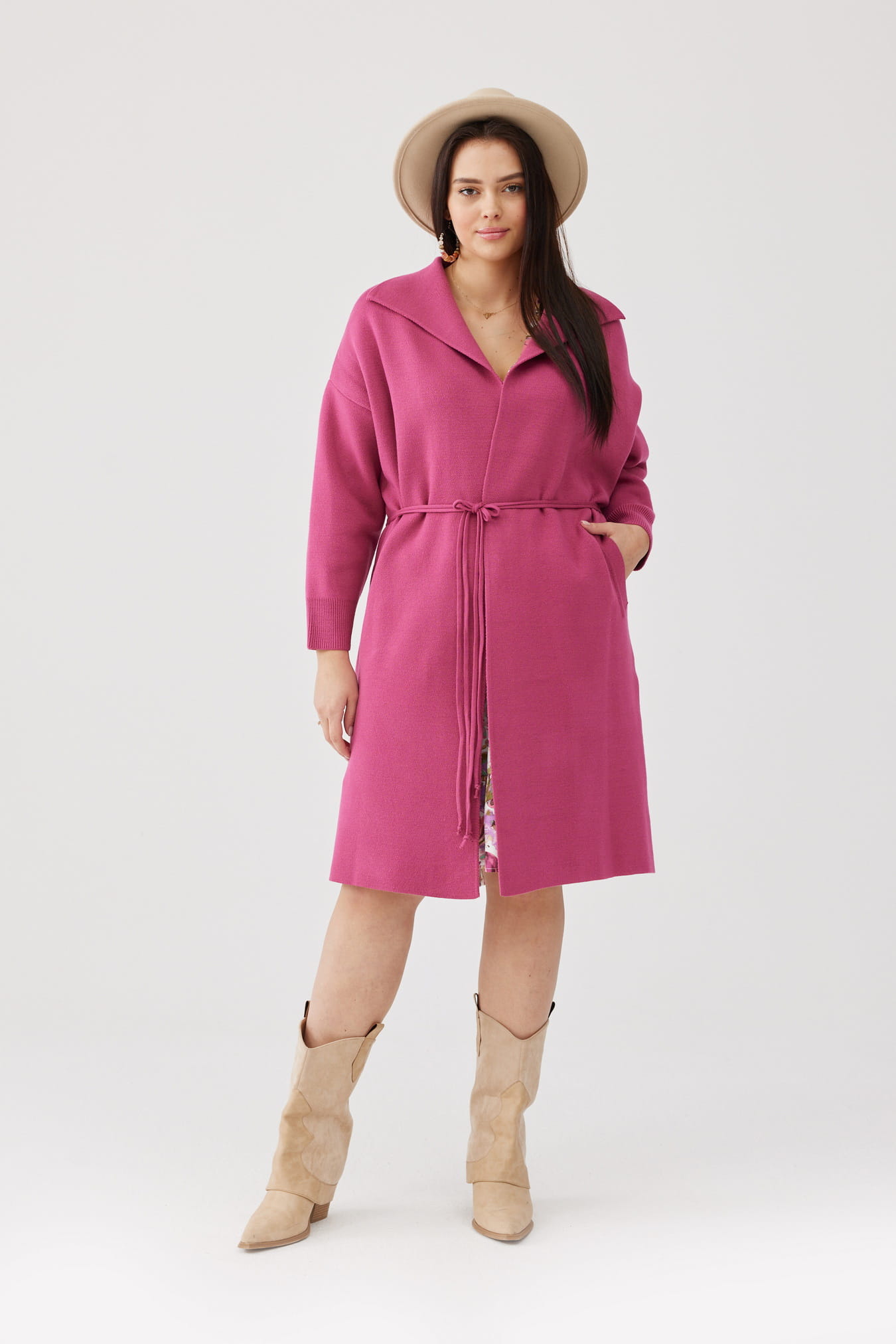 Płaszcz Huggo Plus size Rusted Rose (4).jpg